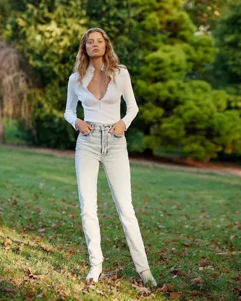 Scanlan Theodore Crepe Knit Button Polo in White Size 12 / L for rent on The Volte - main image