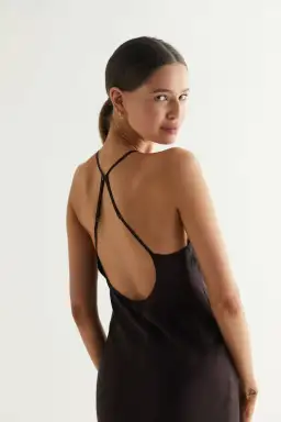 Flannel Hannah Long Slip Dress Chocolate Size M/Au 10 for rent on The Volte - image 3