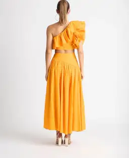 Sheike Allegra Frill Top and Maxi Skirt Set Yellow Size 16/14 for rent on The Volte - image 2