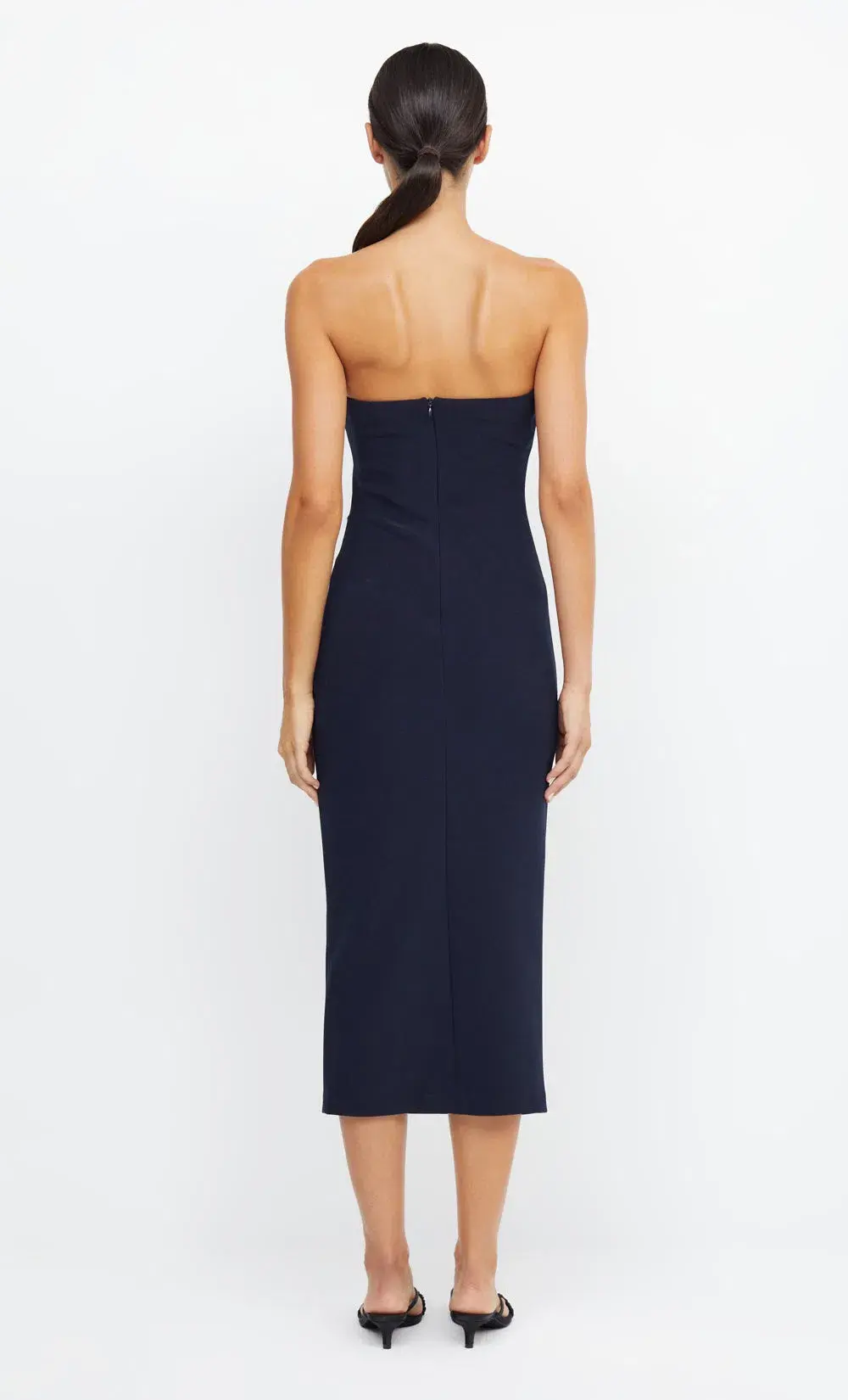 Bec & Bridge Be Mine Strapless Midi Dress Ink Size 12 for rent on The Volte - main image
