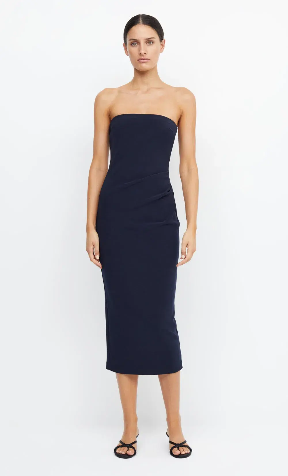 Bec & Bridge Be Mine Strapless Midi Dress Ink Size 12 for rent on The Volte - main image