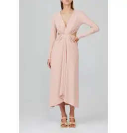 Acler Brighton Midi Dress Pink Size AU 12