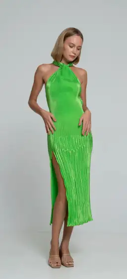 L'Idee Klum Gown Neon Lime Green Size AU 8 for rent on The Volte - image 2