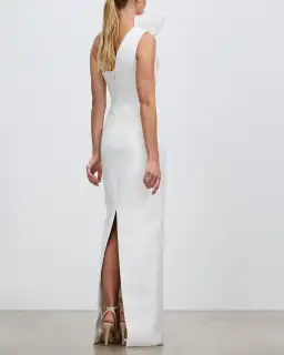 Rachel Gilbert Miche One-Shoulder Maxi Gown White Size 2/AU 10 for rent on The Volte - image 2