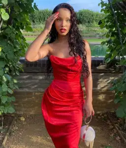 House Of CB Adrienne Strapless Corset Dress Red Size S/AU 8 for rent on The Volte - image 6