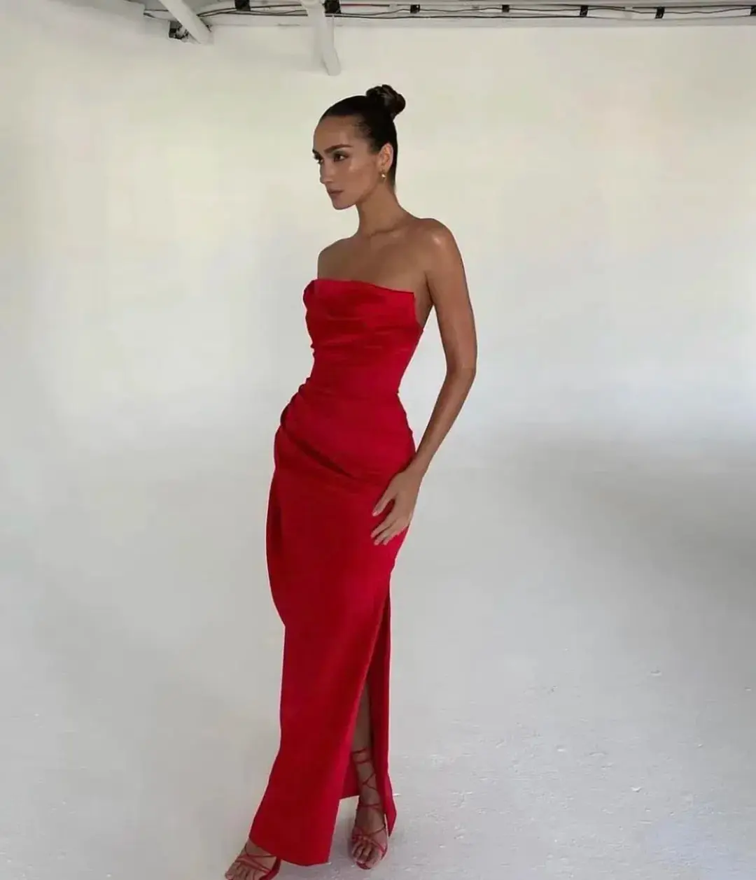 House Of CB Adrienne Strapless Corset Dress Red Size S/AU 8 for rent on The Volte - main image