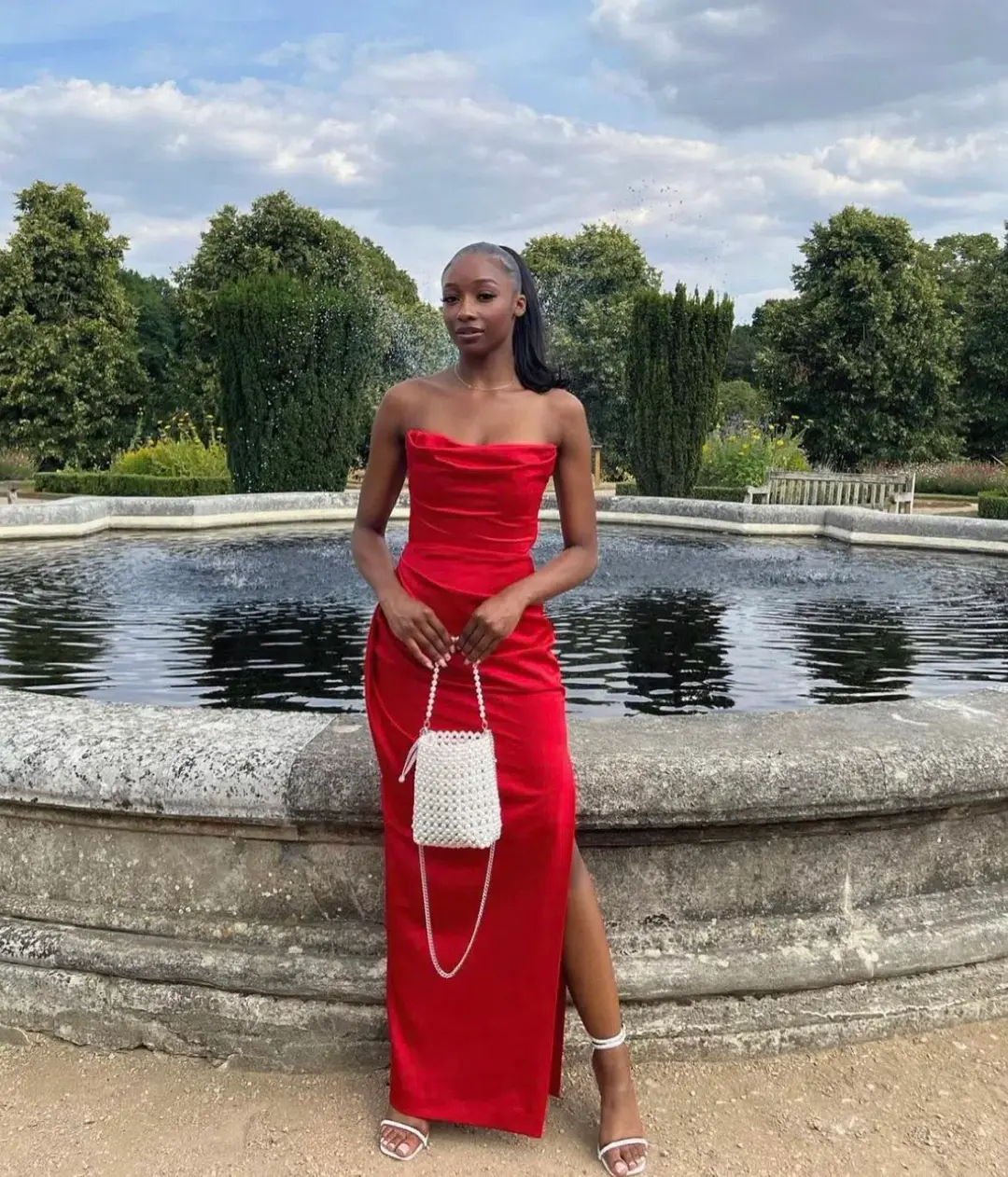 House Of CB Adrienne Strapless Corset Dress Red Size S/AU 8 for rent on The Volte - main image