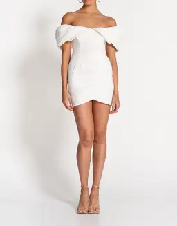 Sofia The Label Hailey Mini Dress in White Size XS / AU 6 for rent on The Volte - image 1