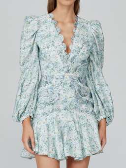 Acler Dixon Mini Dress Blue Floral Size AU 10 for rent on The Volte - image 2