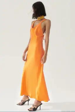 Silk Laundry Deco Ruched Dress Fire Lily Size S / Au 8 for rent on The Volte - image 2