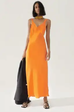 Silk Laundry Deco Ruched Dress Fire Lily Size S / Au 8 for rent on The Volte - image 1