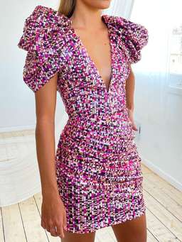 Eliya The Label Marnie Mini Dress Pink Size 8 for rent on The Volte - image 1