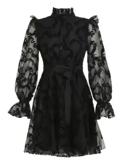 Zimmermann Mesh Mini Dress Black Size 8 for rent on The Volte - image 4