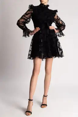 Zimmermann Mesh Mini Dress Black Size 8 for rent on The Volte - image 3