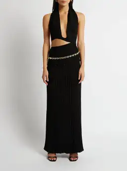Christopher Esber Deconstruct Backless Halterneck Dress Black Size 6 for rent on The Volte - image 1