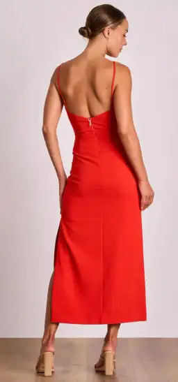 Pasduchas Emerson Column Midi Dress Red Size 8 for rent on The Volte - image 3
