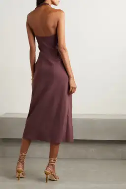 Cult Gaia Castila Embellished Halterneck Midi Dress Plum Size XS / Au 6 for rent on The Volte - image 2