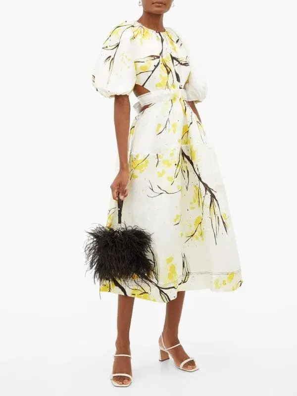 Aje Mimosa Dress White Size AU 6 for rent on The Volte - main image