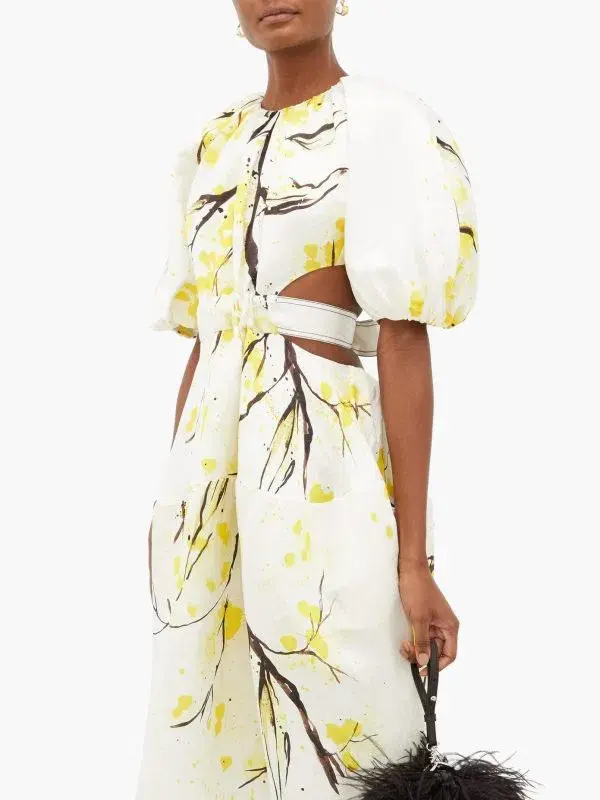 Aje Mimosa Dress White Size AU 6 for rent on The Volte - main image