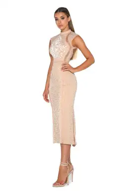 Portia and Scarlett Balmain Dress Nude Size 6 for rent on The Volte - image 2