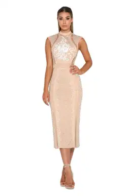 Portia and Scarlett Balmain Dress Nude Size 6 for rent on The Volte - image 1