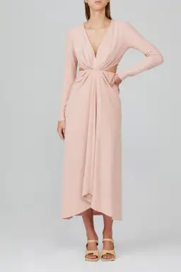 Acler Brighton Midi Dress Pink Size 14 for rent on The Volte - image 1