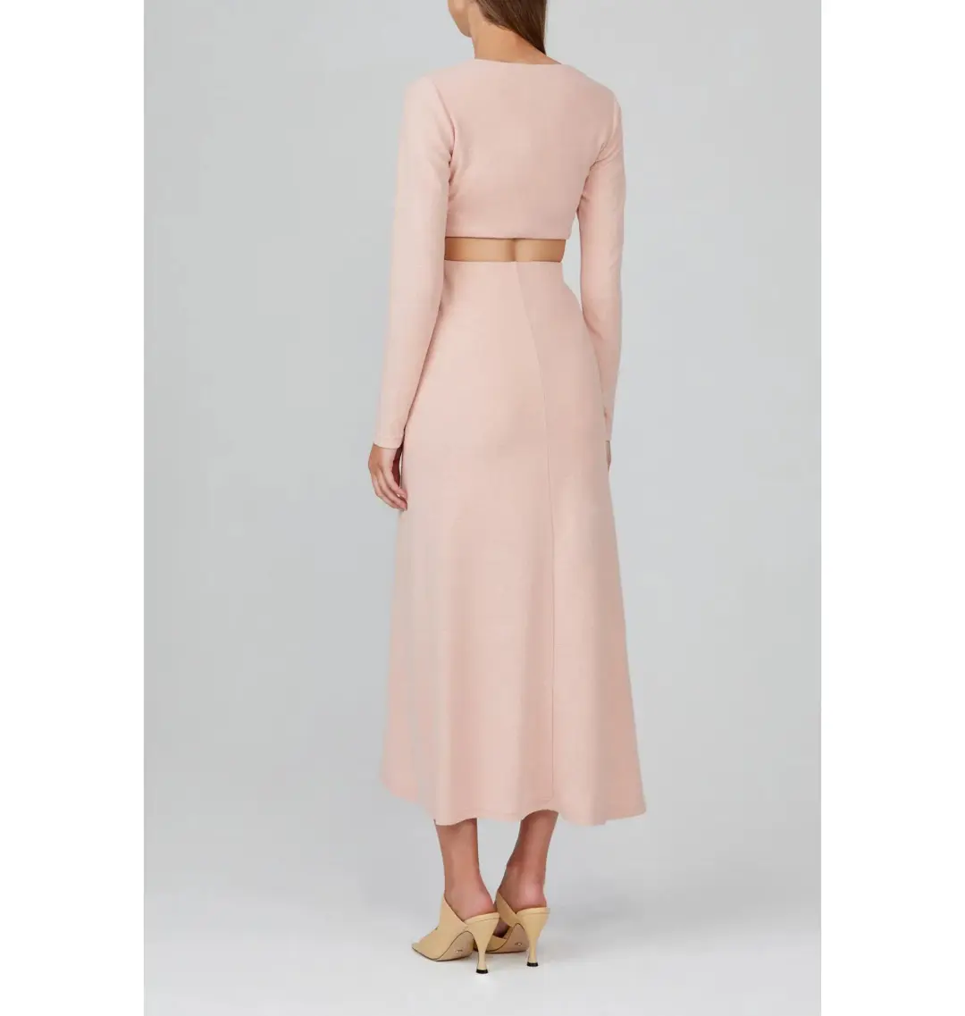 Acler Brighton Midi Dress Pink Size AU 10 for rent on The Volte - main image