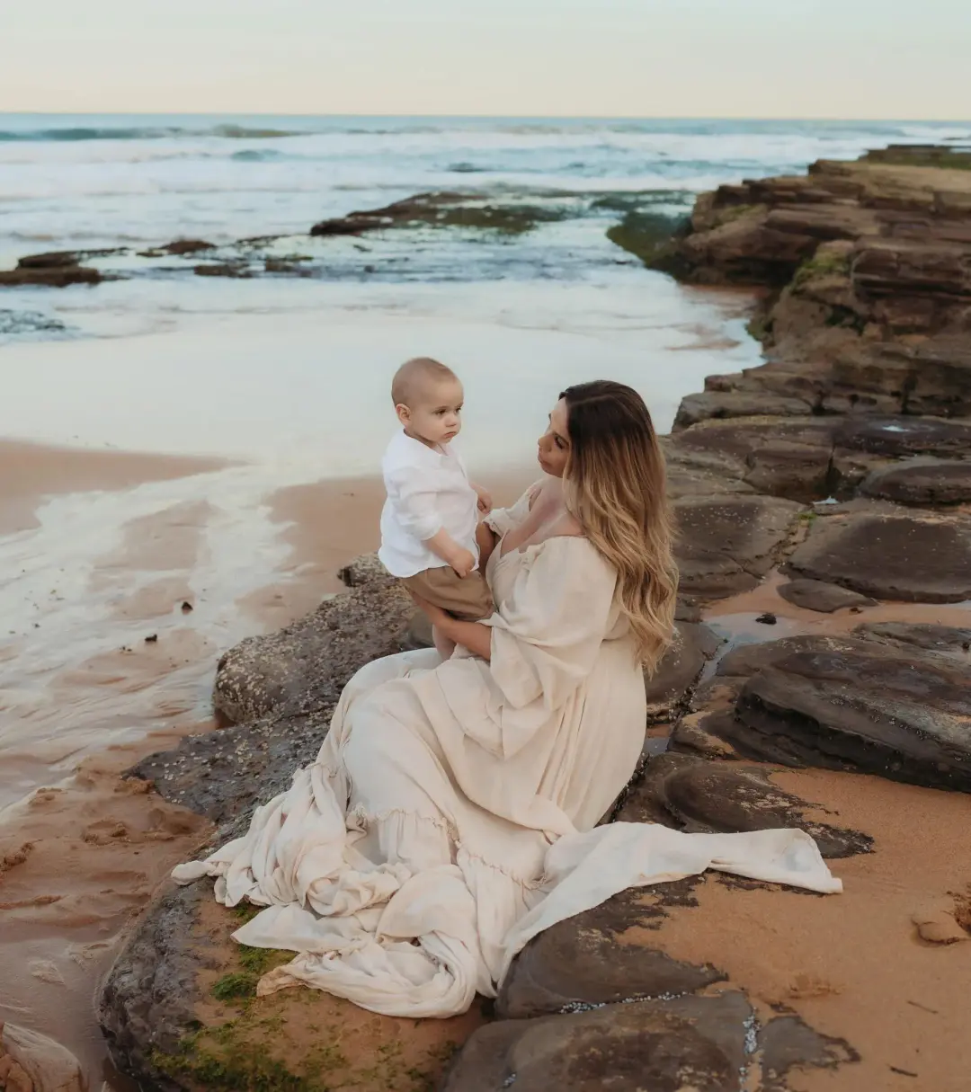 We Are Reclamation Ruffle Me Open Gown Beige Size 22 for rent on The Volte - main image