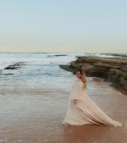 We Are Reclamation Ruffle Me Open Gown Beige Size 22 for rent on The Volte - image 8