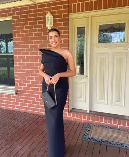 Rachel Gilbert Drew Gown Black Size 4 / AU 14 for rent on The Volte - image 2
