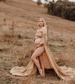 We Are Reclamation Dreams Like These Three Piece Gown in Mustard Size 22 for rent on The Volte - image 2