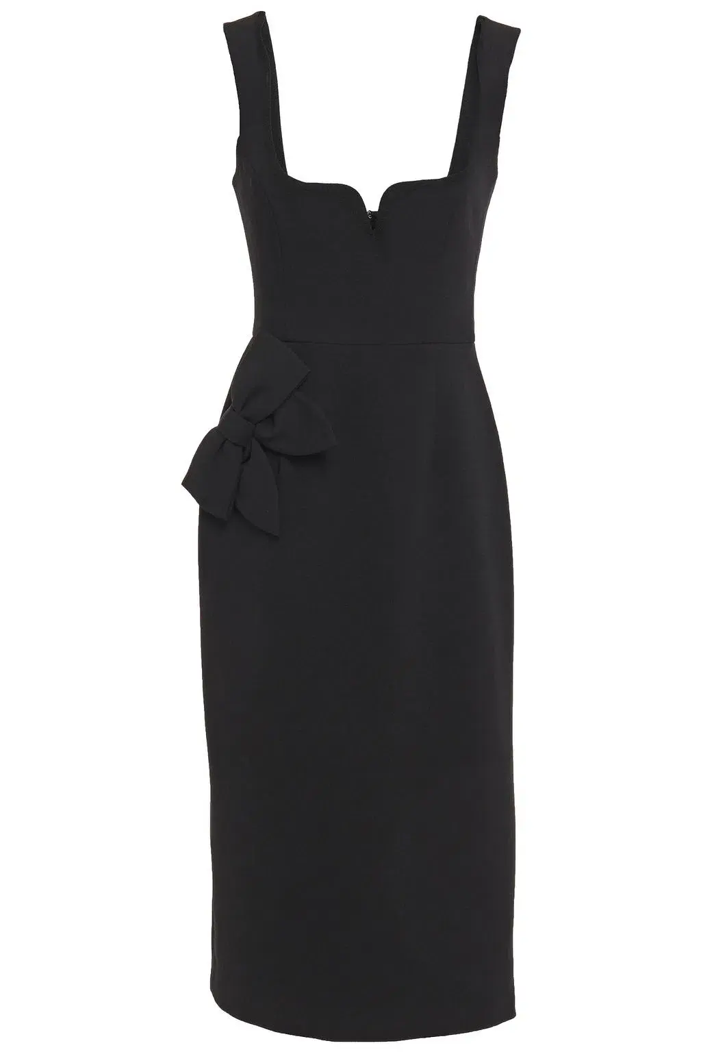 Rebecca Vallance Galerie Bow Embellished Crepe Midi Dress Black Size 6 for rent on The Volte - main image