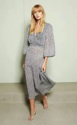 Bec & Bridge Nadine Midi Dress Black/White Size 12 for rent on The Volte - image 1