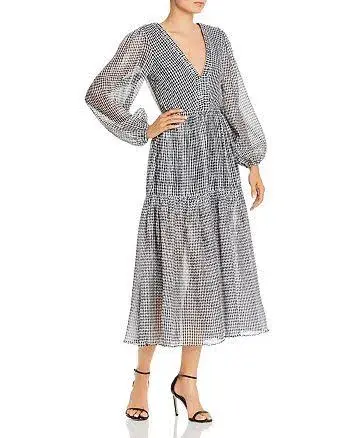 Bec & Bridge Nadine Midi Dress Black/White Size 12 for rent on The Volte - main image