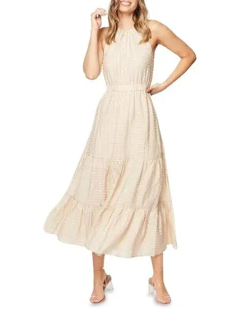 Pilgrim Aaliyah Midi Dress Sand Size 16 for rent on The Volte - main image