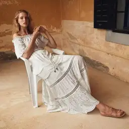 Tigerlilly Xanthe Blouse and Maxi Skirt Set White Size 12 for rent on The Volte - image 3