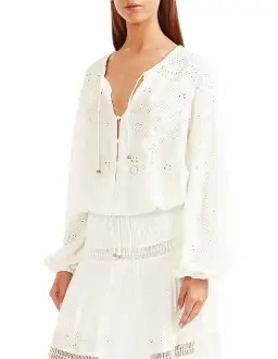 Tigerlilly Xanthe Blouse and Maxi Skirt Set White Size 12 for rent on The Volte - image 2