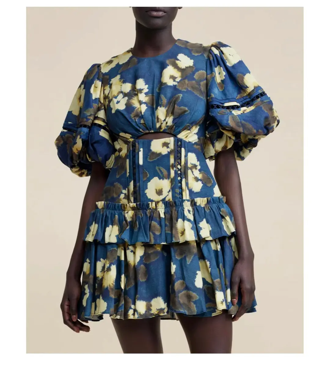 Acler Clovelly mini dress navy size 10 for rent on The Volte - main image