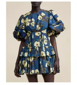 Acler Clovelly mini dress navy size 10 for rent on The Volte - image 1