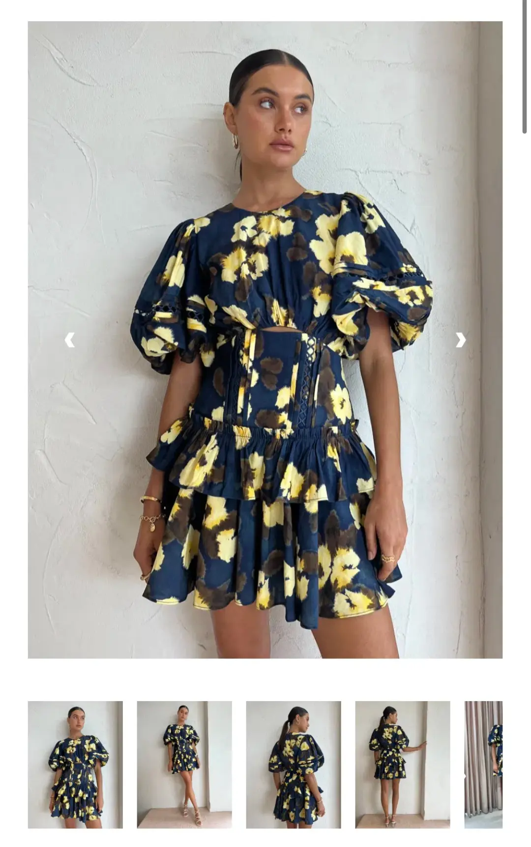 Acler Clovelly mini dress navy size 10 for rent on The Volte - main image