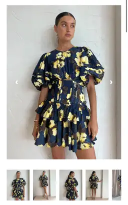 Acler Clovelly mini dress navy size 10 for rent on The Volte - image 4