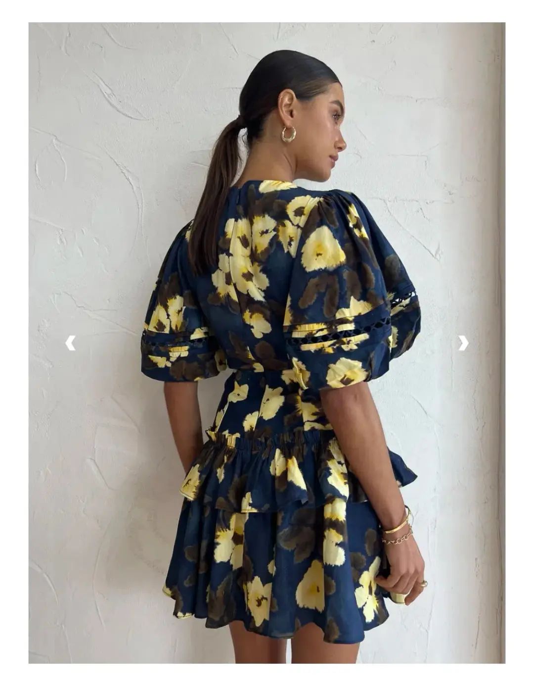 Acler Clovelly mini dress navy size 10 for rent on The Volte - main image