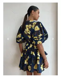 Acler Clovelly mini dress navy size 10 for rent on The Volte - image 3