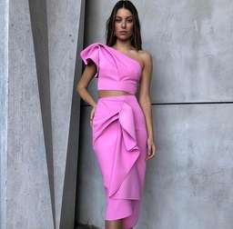 Acler Habana Bodice & Skirt Pink Size 8