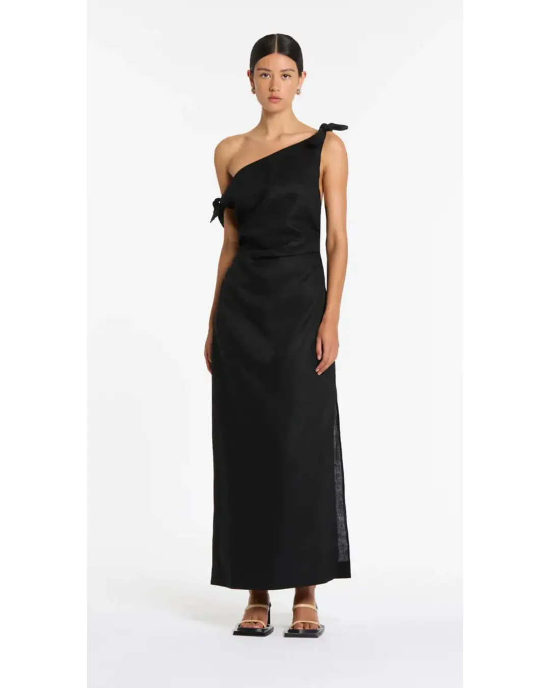 Sir the Label Bettina Off Shoulder Dress Black Size AU 10 for rent on The Volte - main image