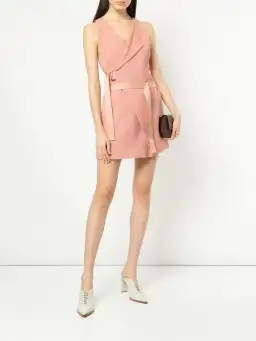 Dion Lee Military Holster Buckle Mini Dress Blush Pink Size 14 for rent on The Volte - image 1