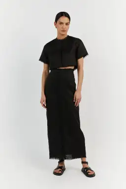 Dissh Georgie Linen Fringe Sets Black Size 12 for rent on The Volte - image 3