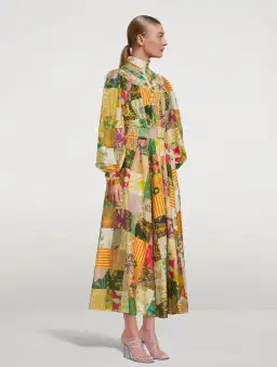 Alemais Hattie Patchwork Midi Dress Multi Print Size 8 for rent on The Volte - image 2