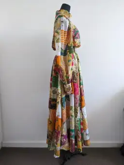 Alemais Hattie Patchwork Midi Dress Multi Print Size 8 for rent on The Volte - image 5