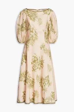 Zimmermann Linen Midi Dress Floral Size 3 / Au 14 for rent on The Volte - image 2